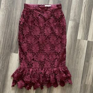 Rachel Parcell Ruffle Pencil Skirt